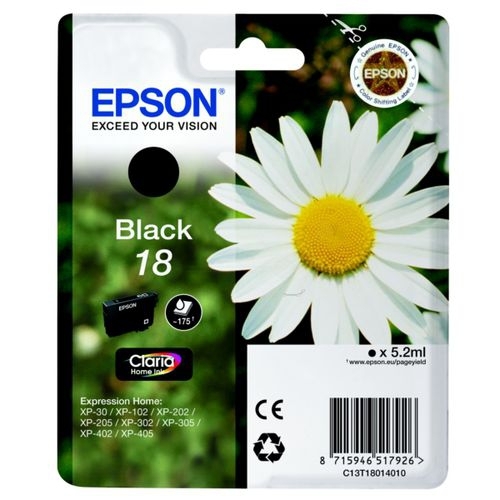 EPSON svart bläckpatron 18 5,2 ml