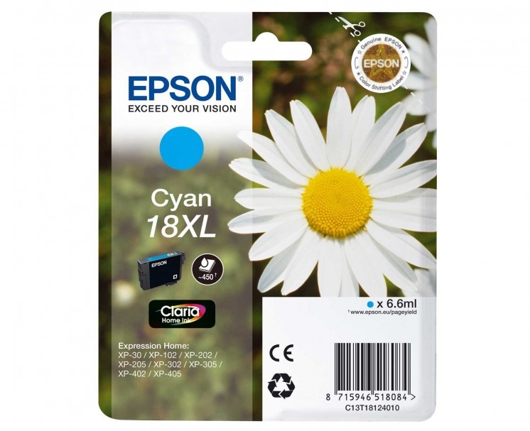 EPSON cyan bläckpatron 18XL 6,6ml