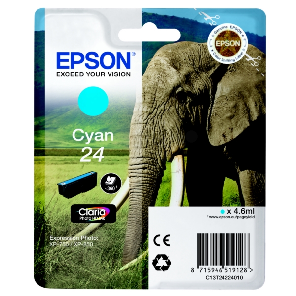 Bläckpatron Epson 24 4,6 ml original cyan