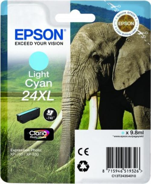 Bläckpatron Epson 24XL 9.8 ml original ljus cyan