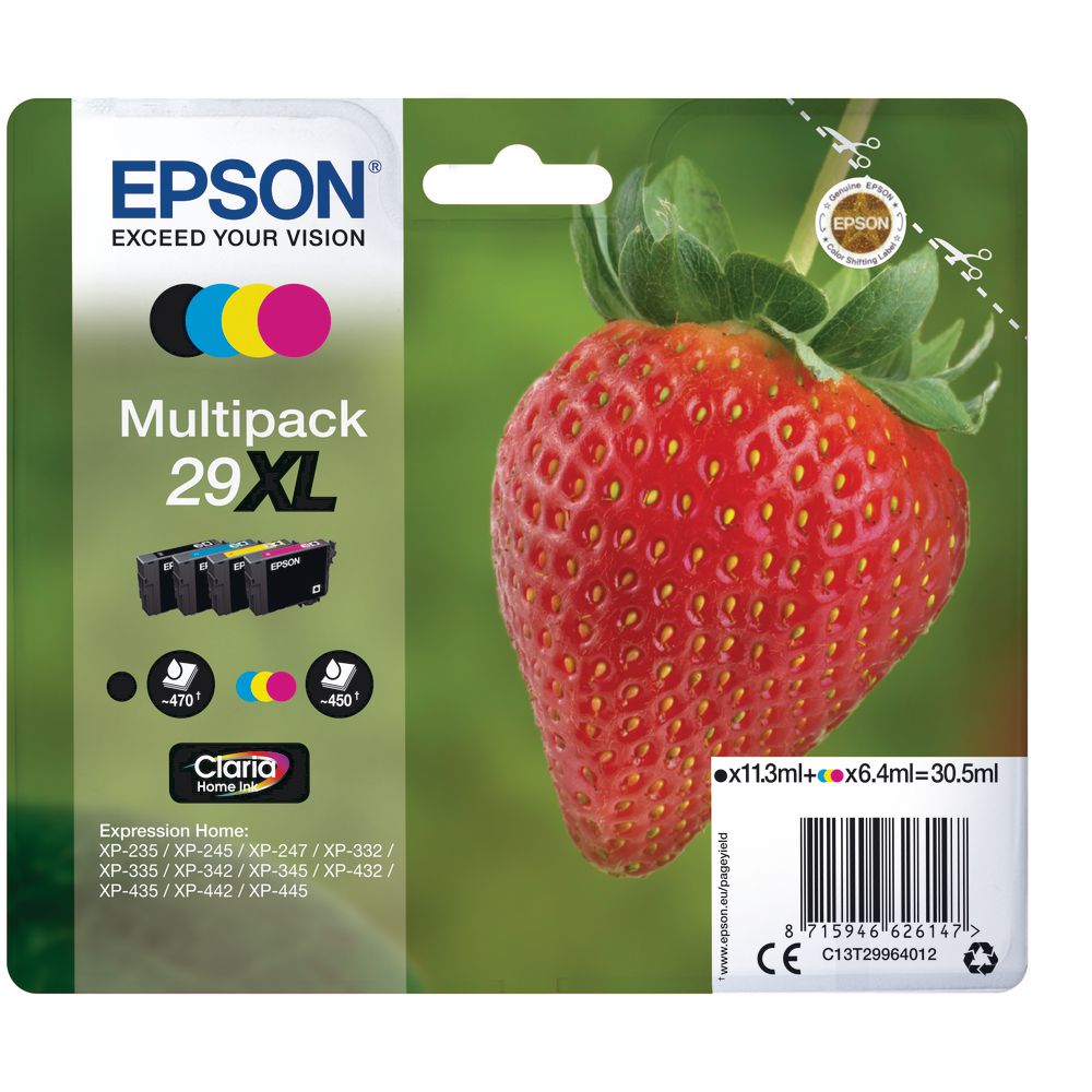 EPSON Bläck Multipack 4-Colour 29XL 11.3 ml/6.4 ml