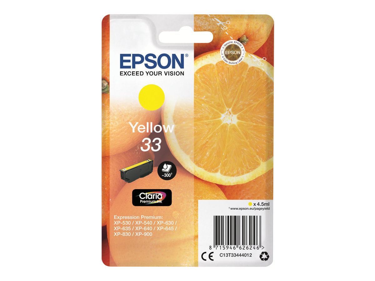 EPSON bläckpatron 33 original gul 4,5 ml