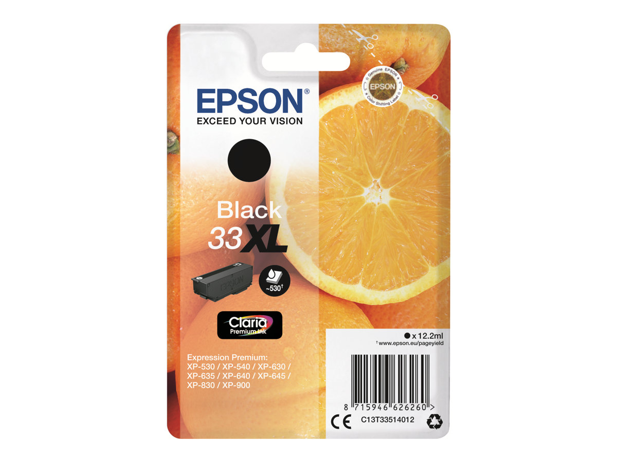 Epson bläckpatron 33XL original svart 12,2 ml