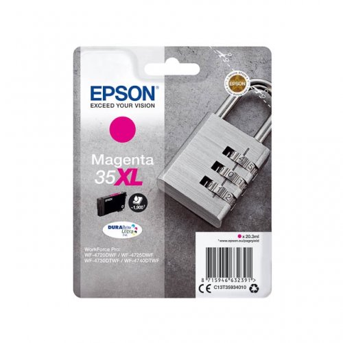 Epson Bläckpatron 35XL / hänglås original magenta 20.3 ml.