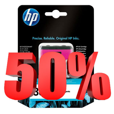 50% Rabatt HP magenta bläckpatron 3,5 ml  (passerat bäst före-datum)