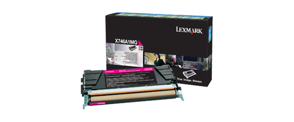 LEXMARK toner X746A1MG 7000 magenta sidor